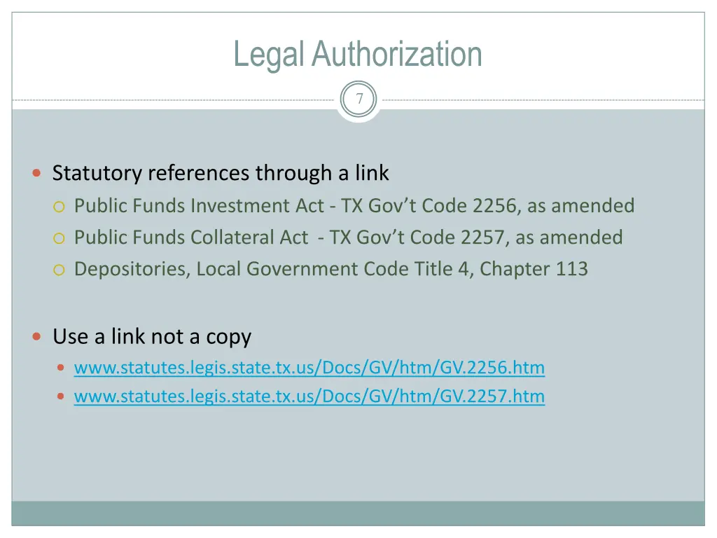 legal authorization
