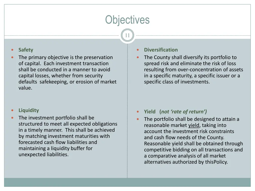 objectives
