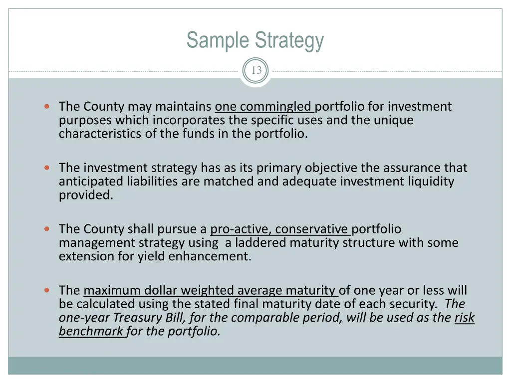 sample strategy