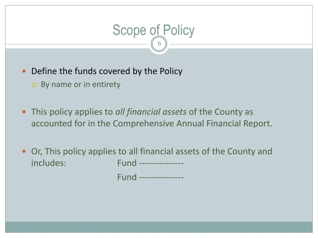 scope of policy