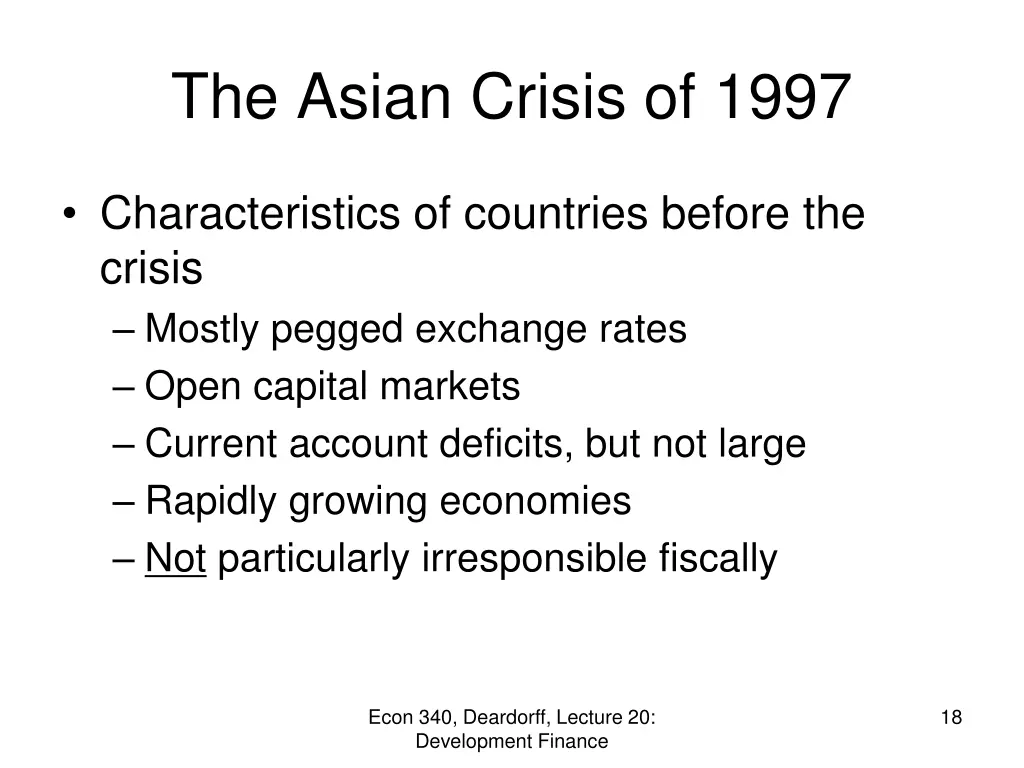 the asian crisis of 1997 1