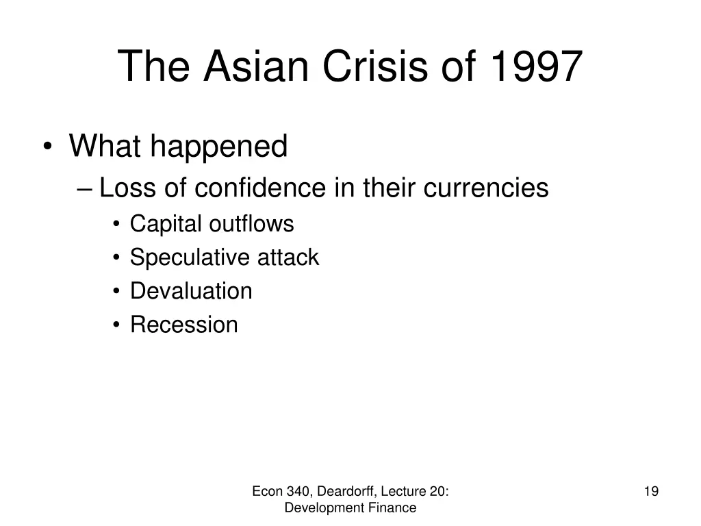 the asian crisis of 1997 2