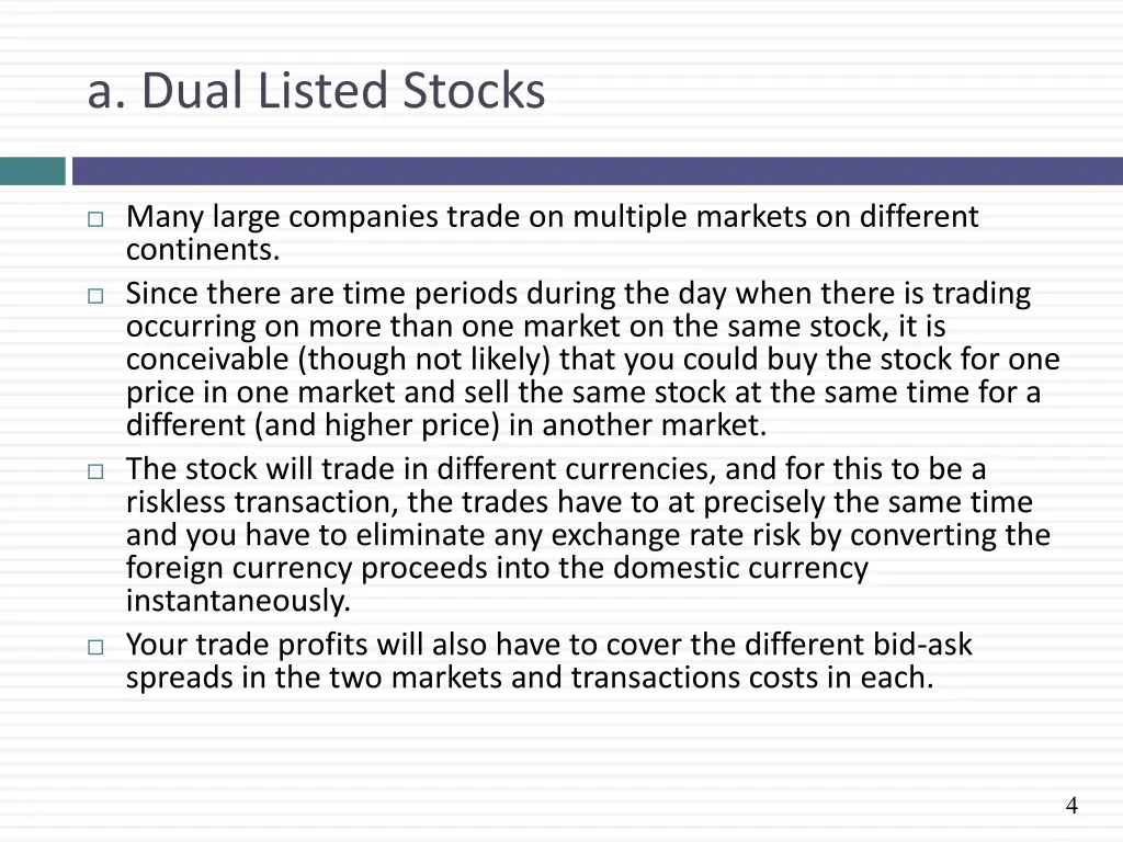 a dual listed stocks