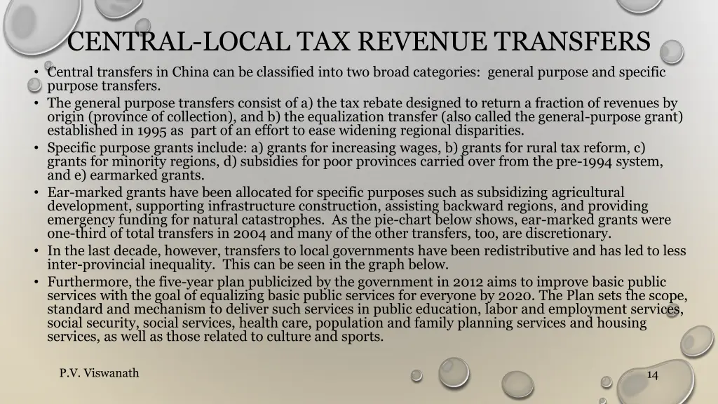 central local tax revenue transfers