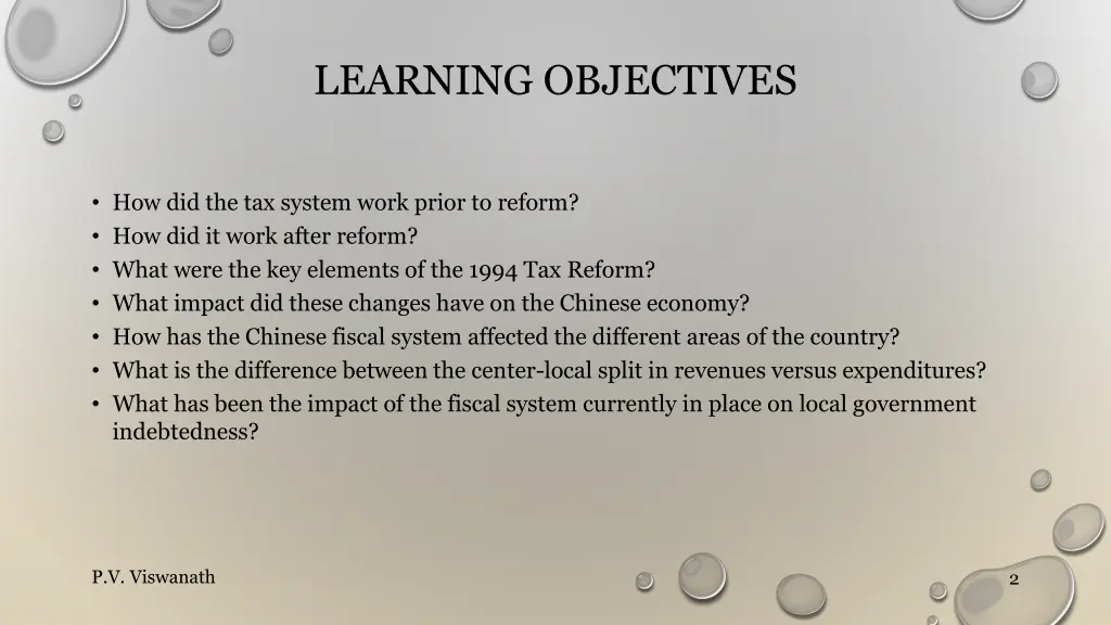 learning objectives