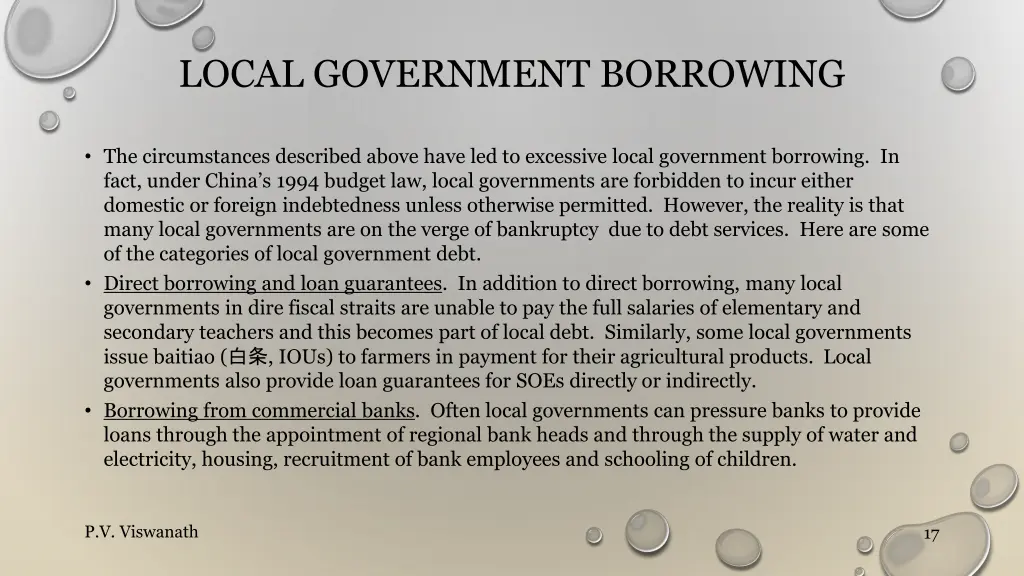 local government borrowing