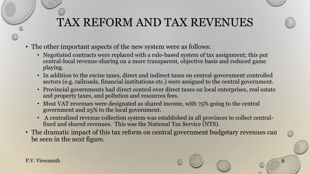 tax reform and tax revenues