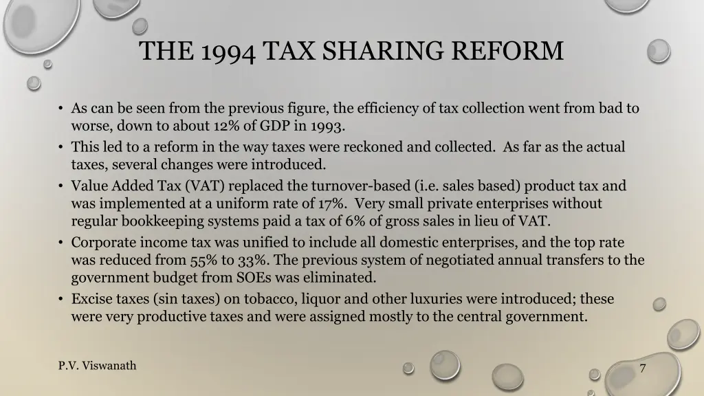 the 1994 tax sharing reform