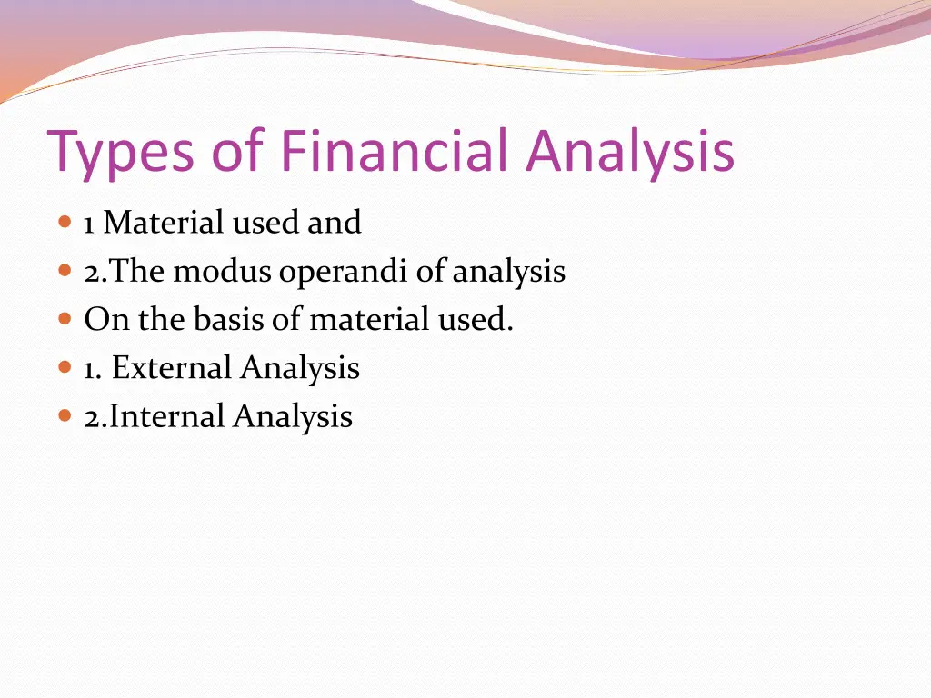 types of financial analysis