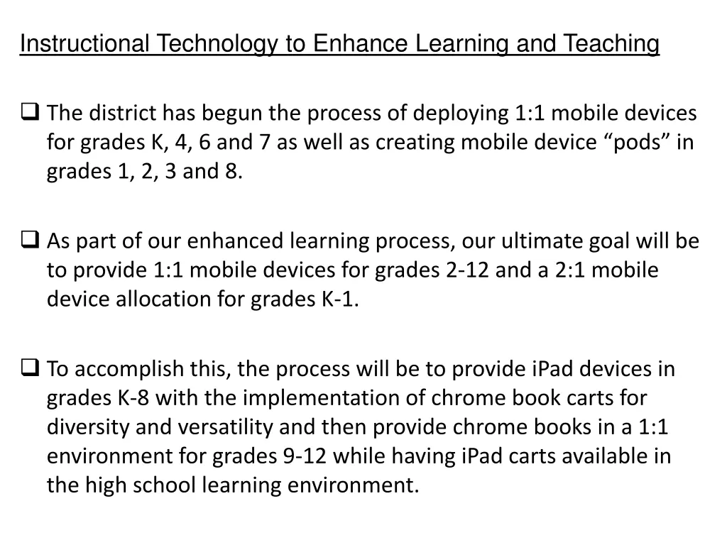 instructional technology to enhance learning
