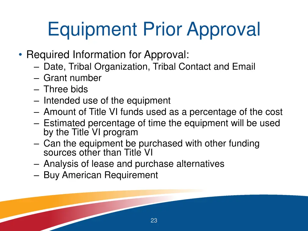 equipment prior approval 2