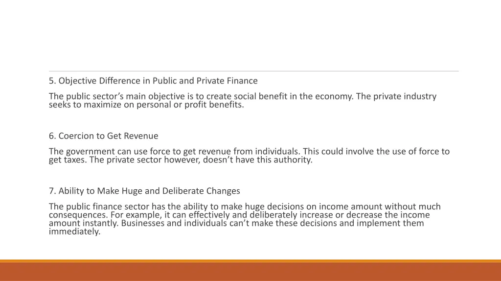 5 objective difference in public and private