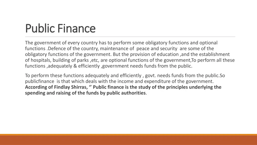 public finance public finance