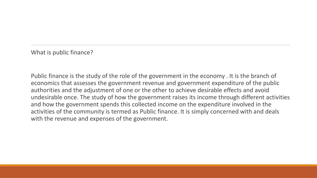 what is public finance