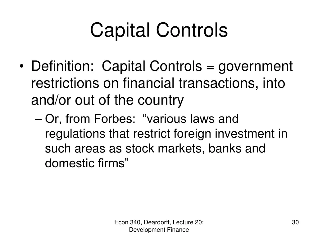 capital controls