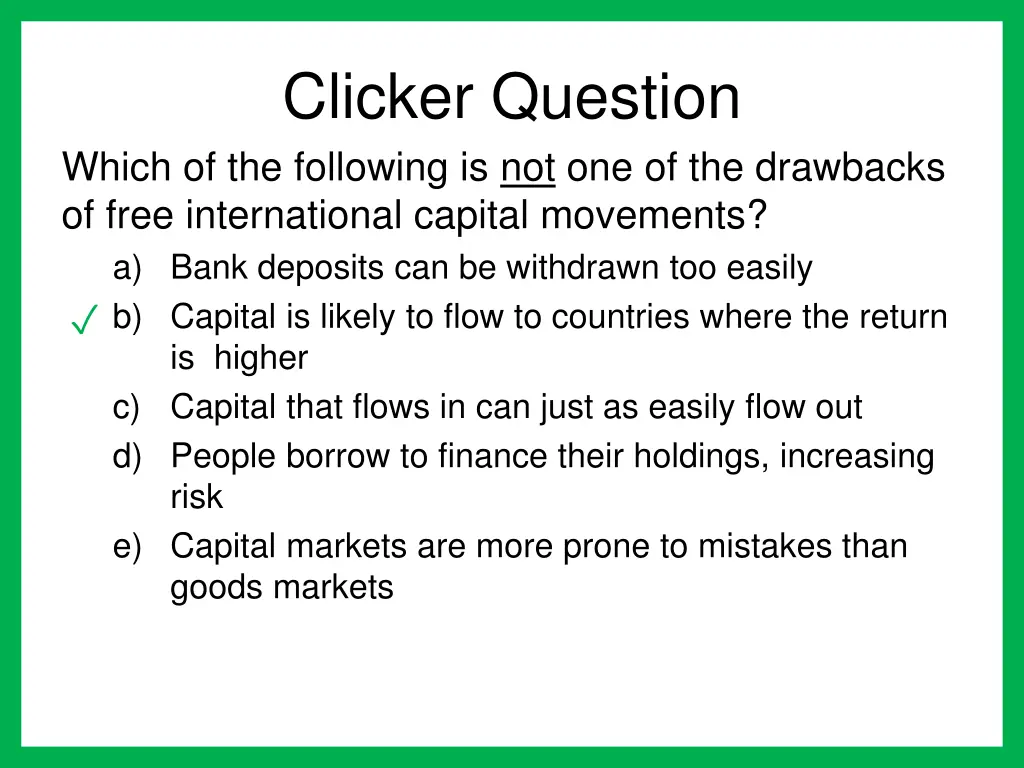 clicker question which of the following