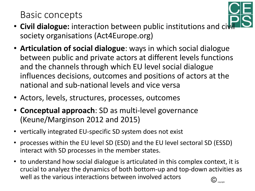 basic concepts civil dialogue interaction between