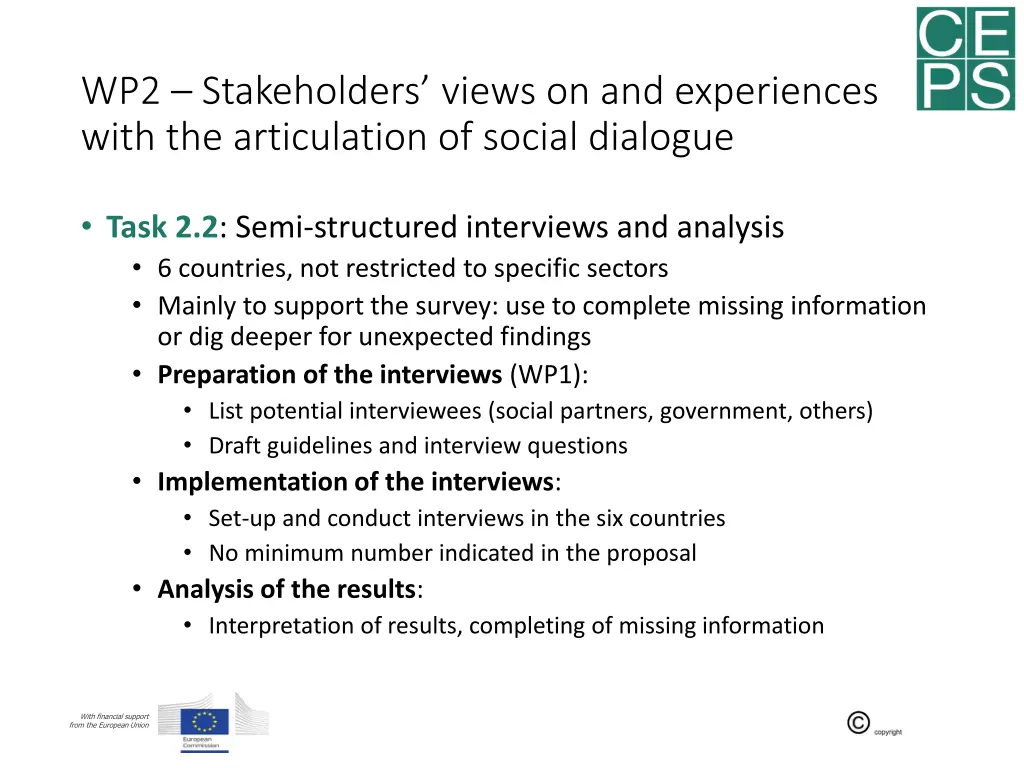 wp2 stakeholders views on and experiences with 2
