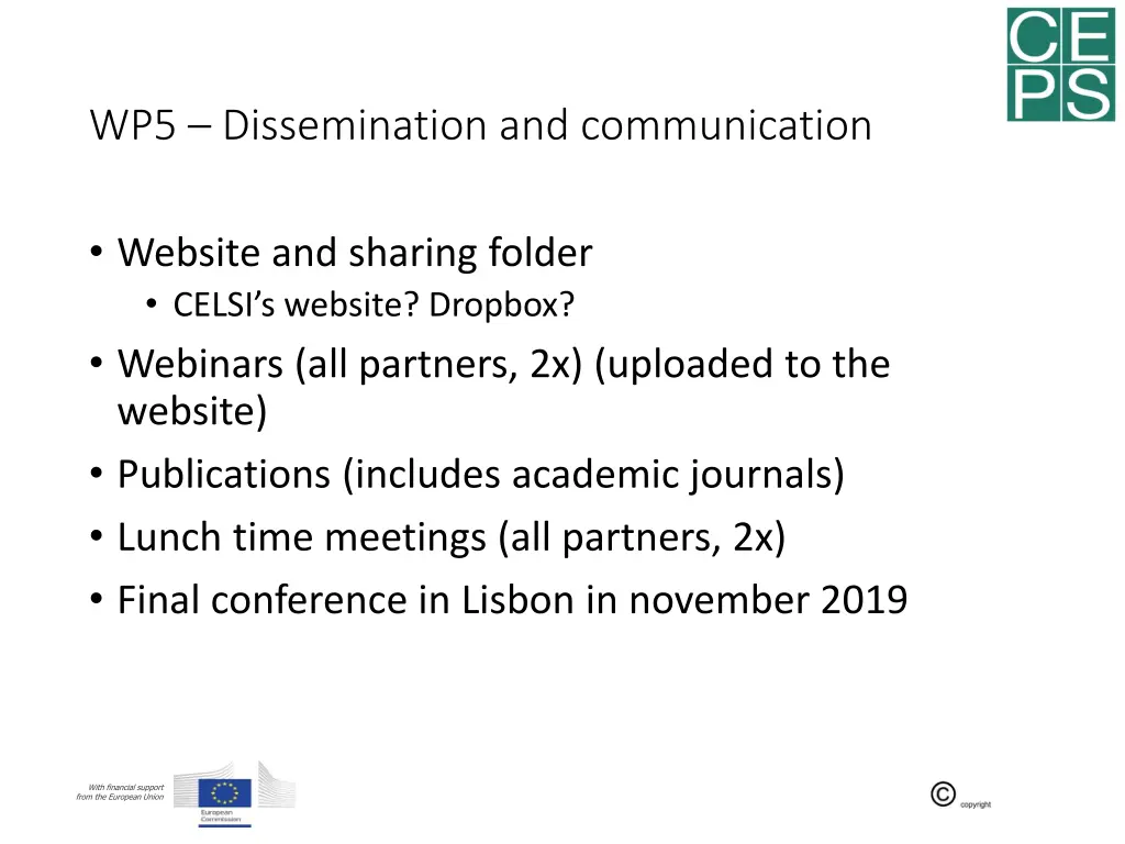wp5 dissemination and communication 1