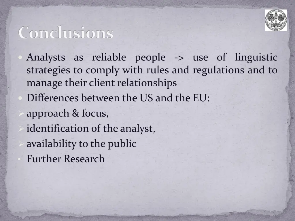 conclusions