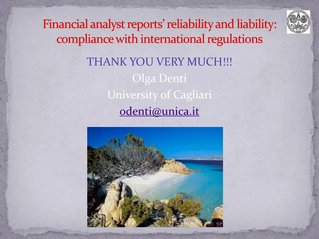 financial analyst reports reliability 2