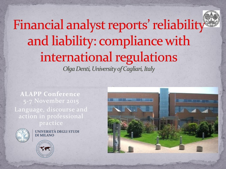 financial analyst reports reliability