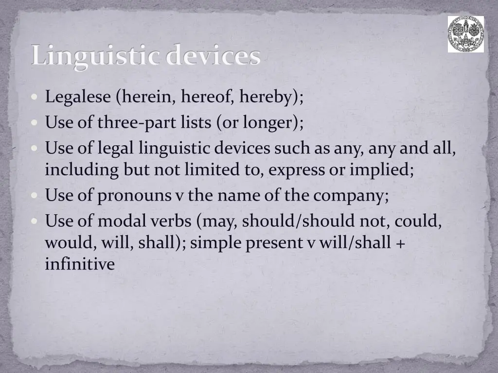 linguistic devices
