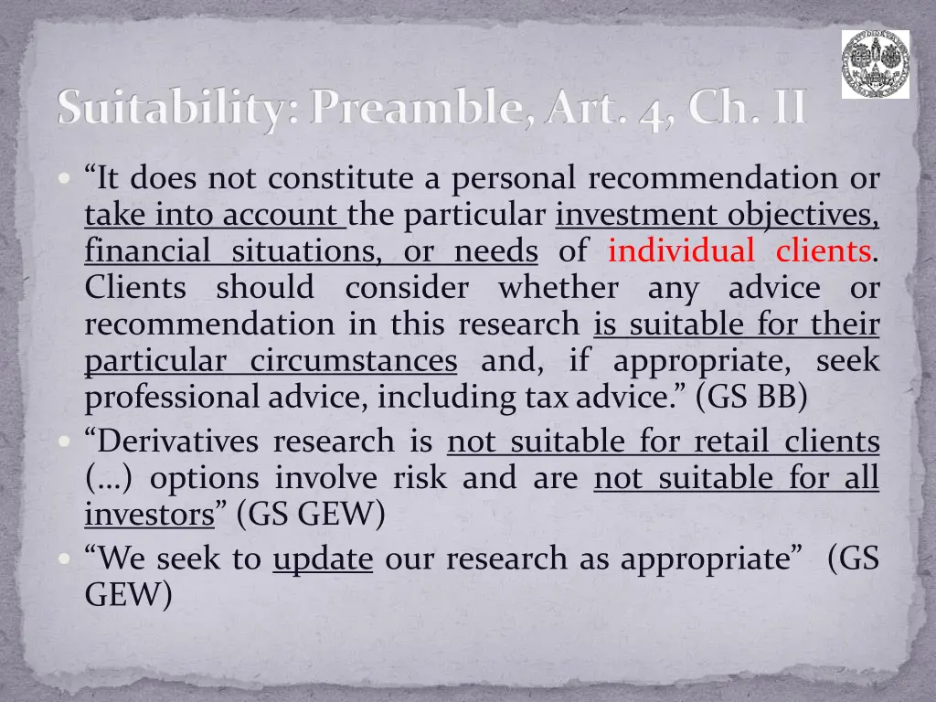 suitability preamble art 4 ch ii