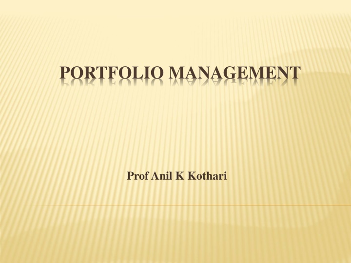 portfolio management
