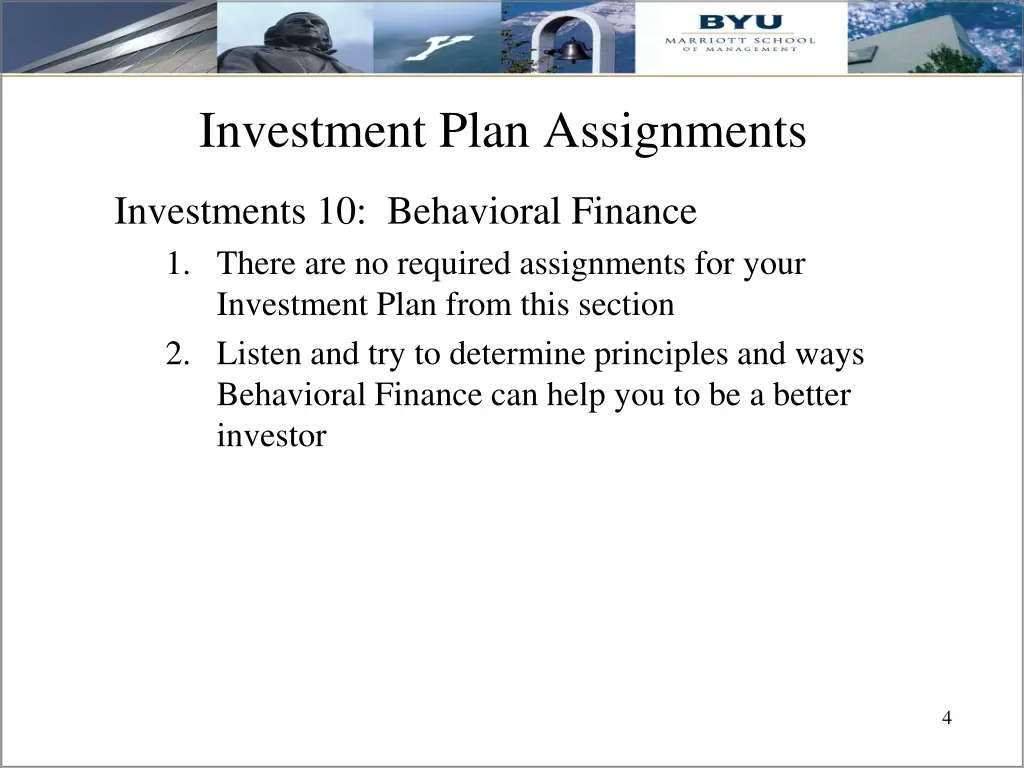 investment plan assignments 1