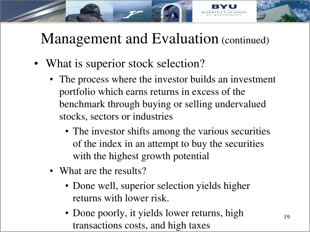 management and evaluation continued 4