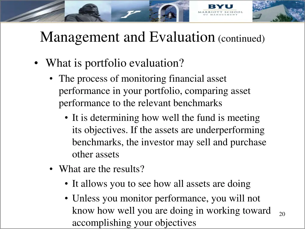 management and evaluation continued 5