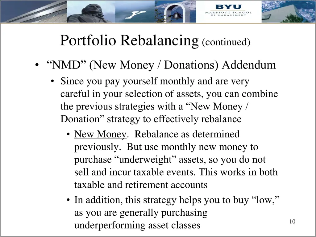 portfolio rebalancing continued 3