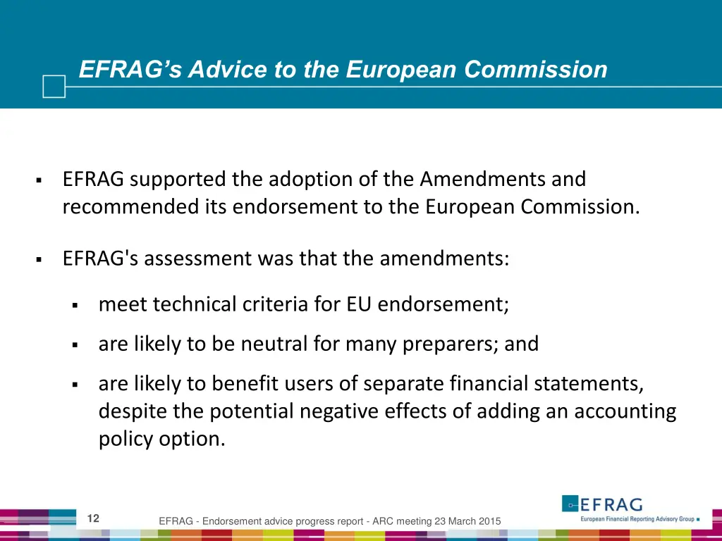 efrag s advice to the european commission