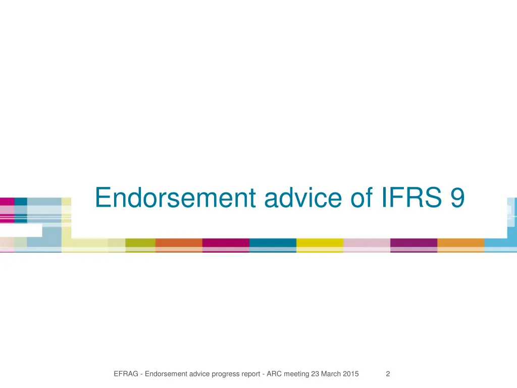 endorsement advice of ifrs 9