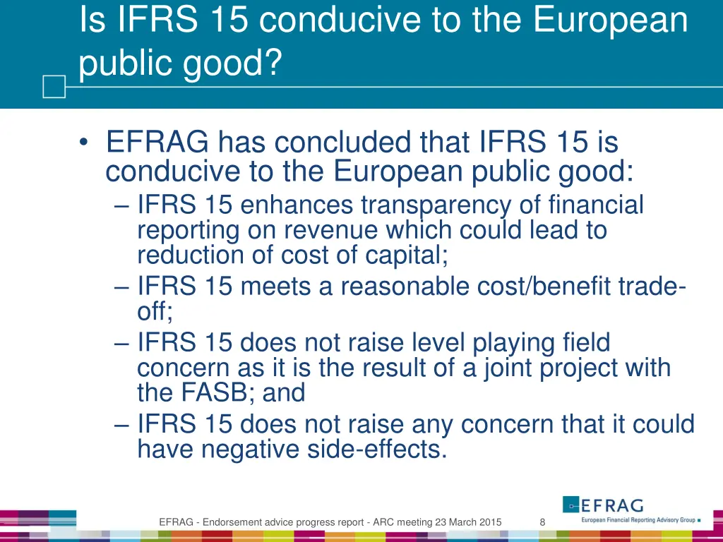 is ifrs 15 conducive to the european public good