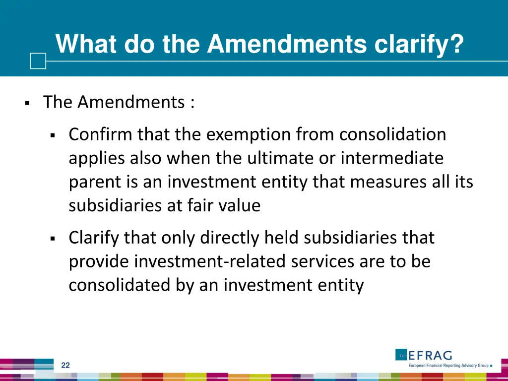 what do the amendments clarify