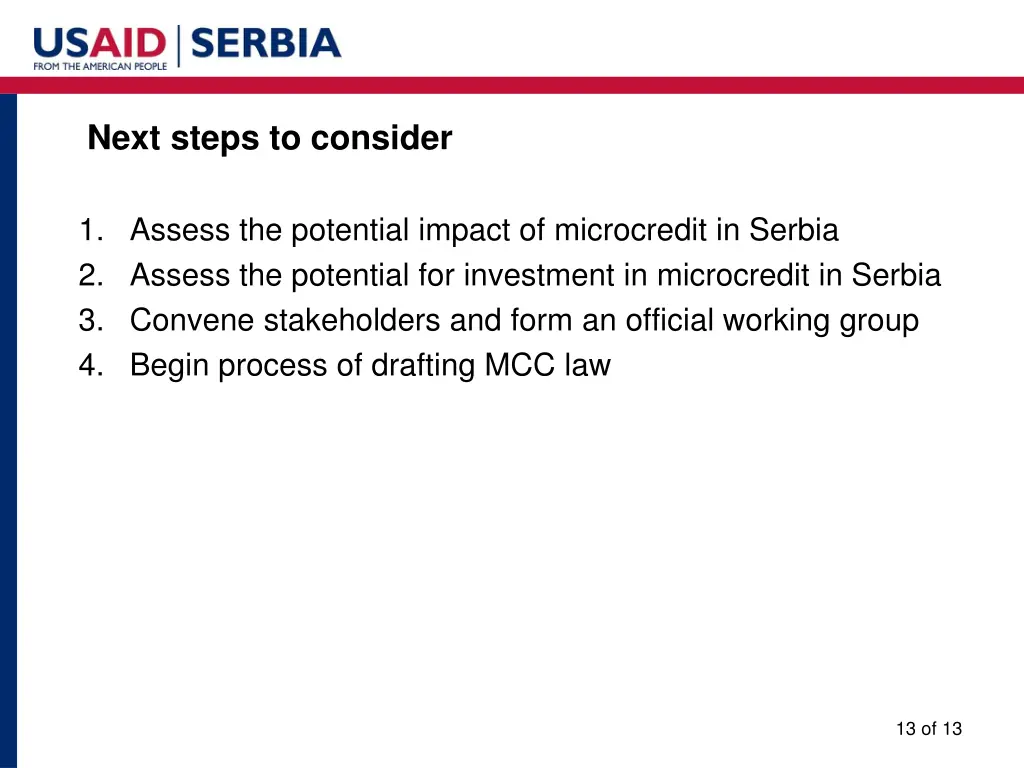 next steps to consider