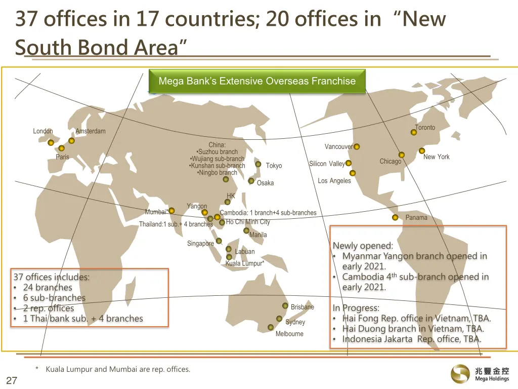 37 offices in 17 countries 20 offices