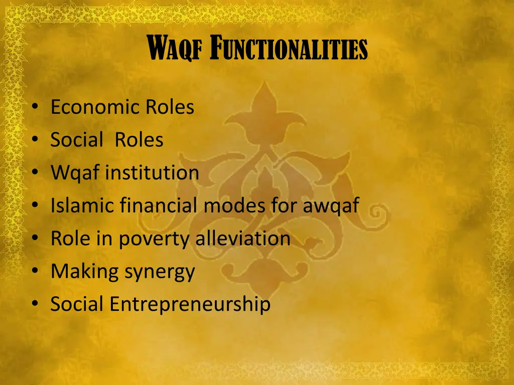w aqf f unctionalities