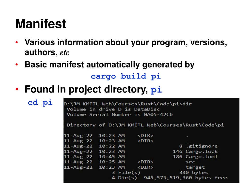 manifest