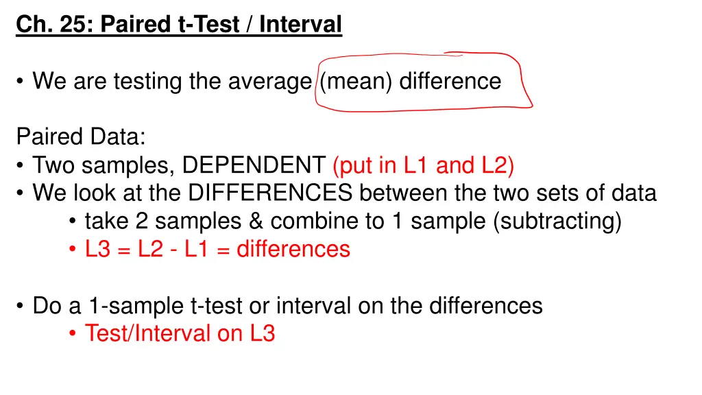 ch 25 paired t test interval