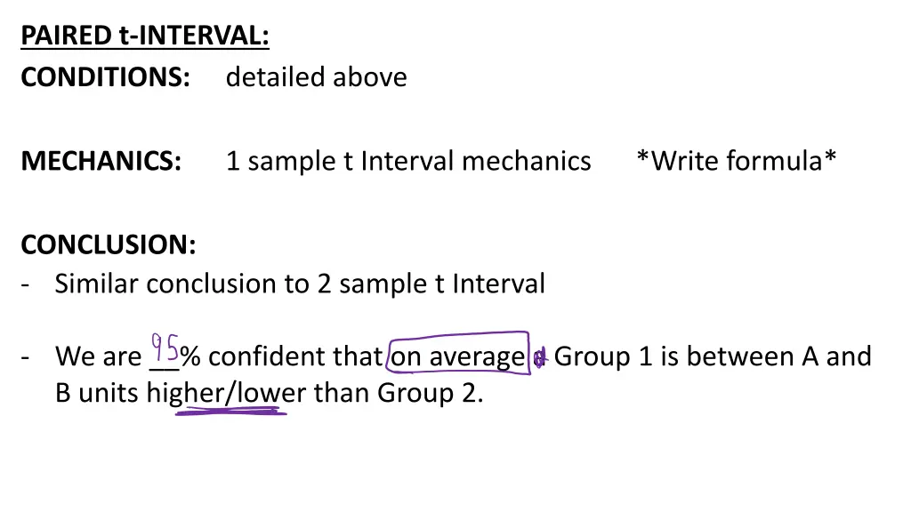 paired t interval conditions detailed above