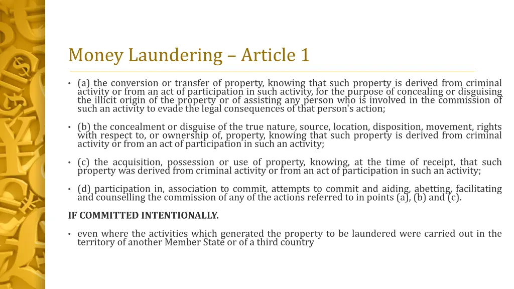 money laundering article 1