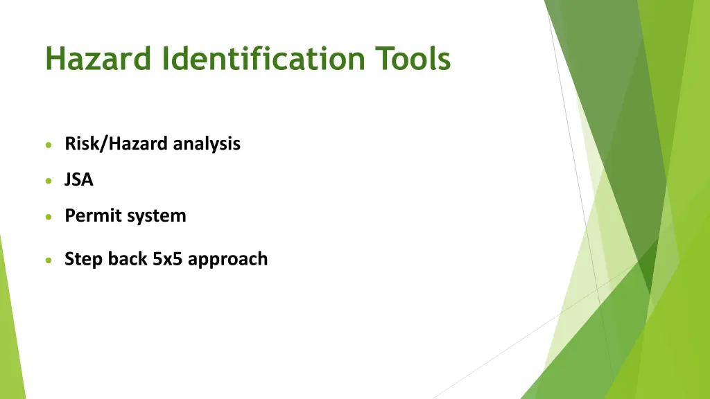 hazard identification tools