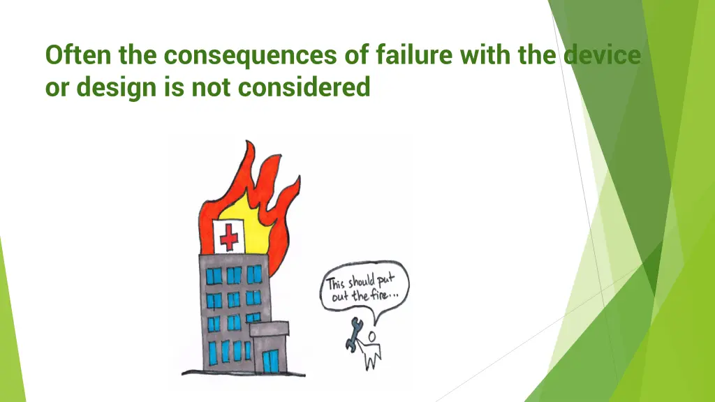 often the consequences of failure with the device