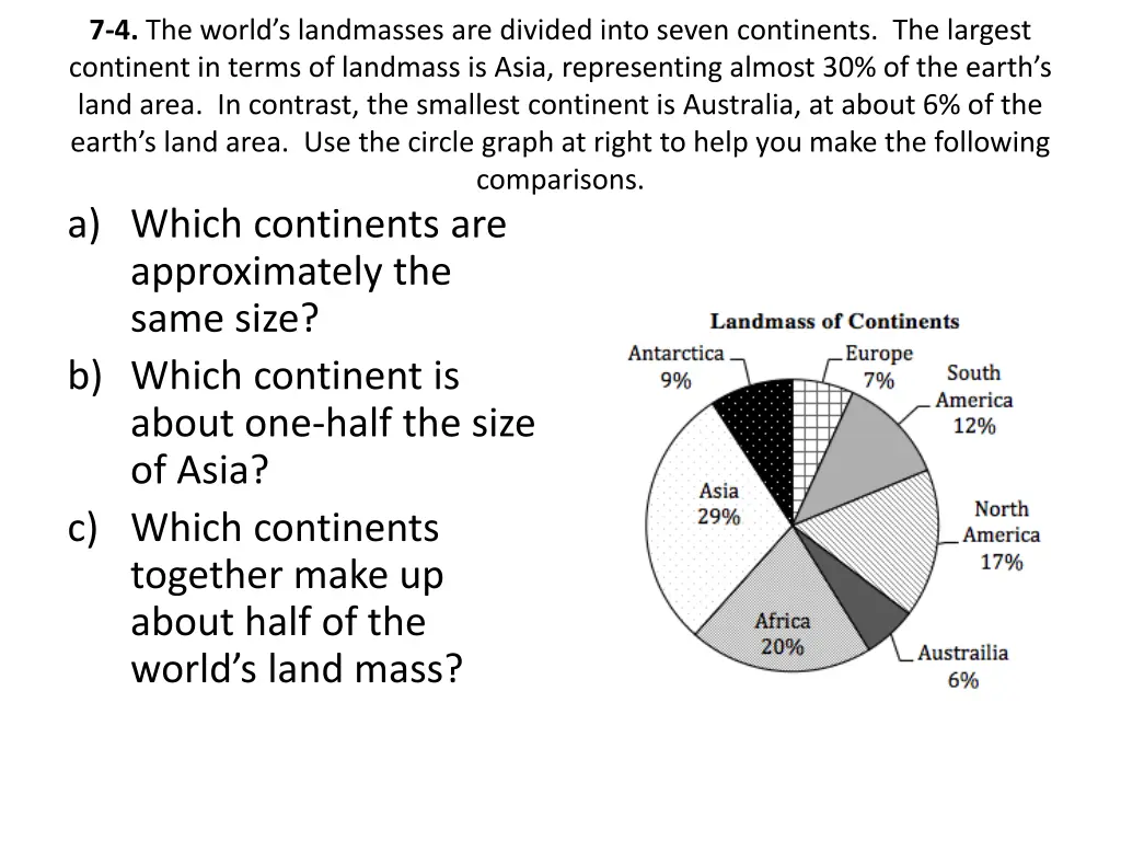 7 4 the world s landmasses are divided into seven