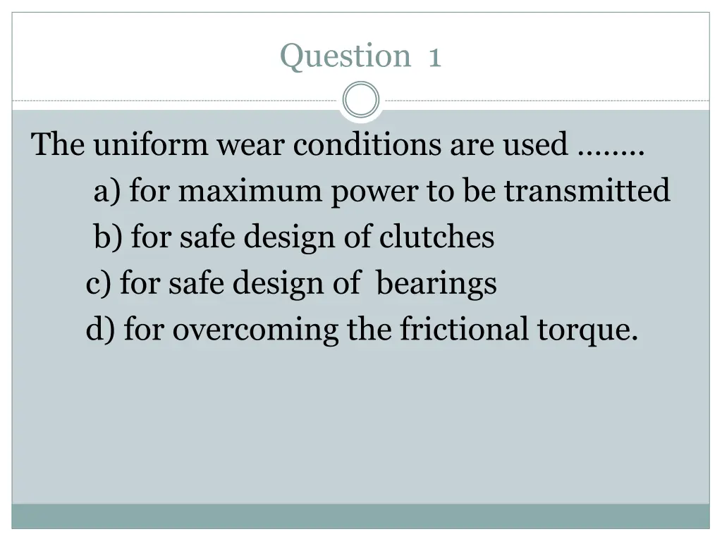 question 1