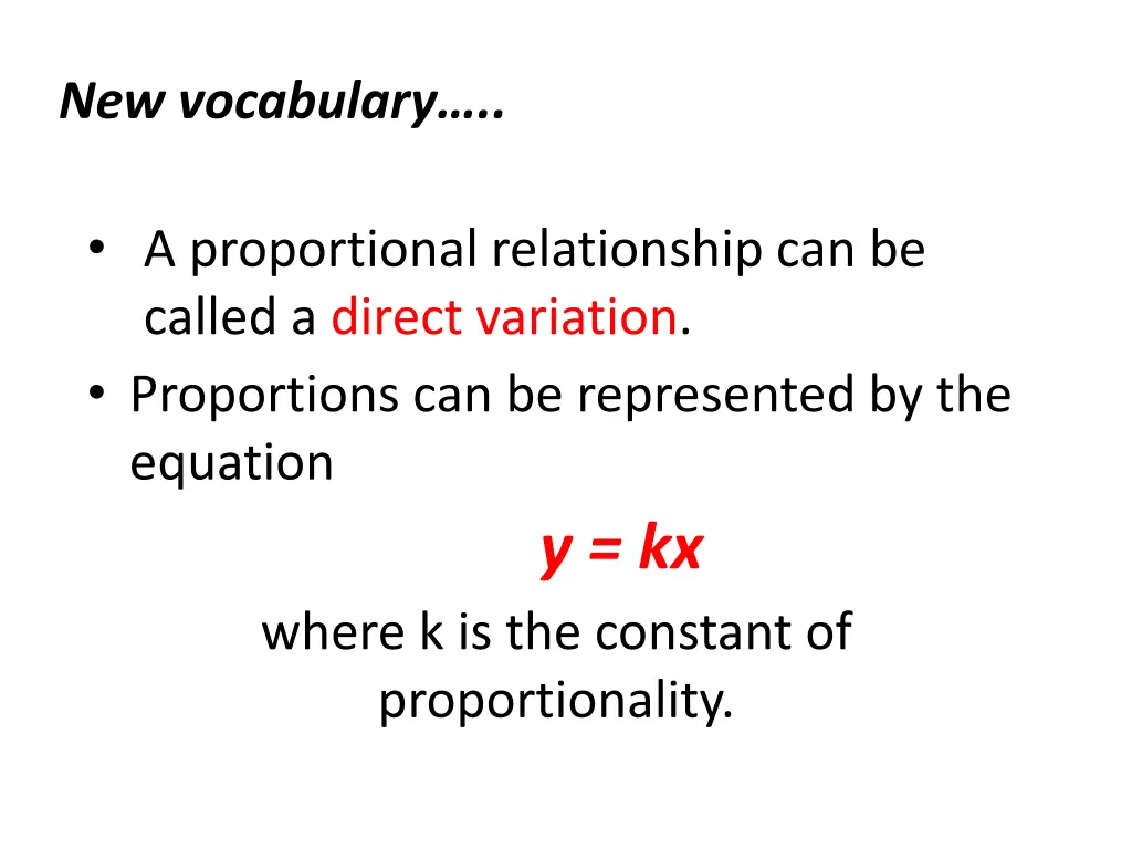 new vocabulary