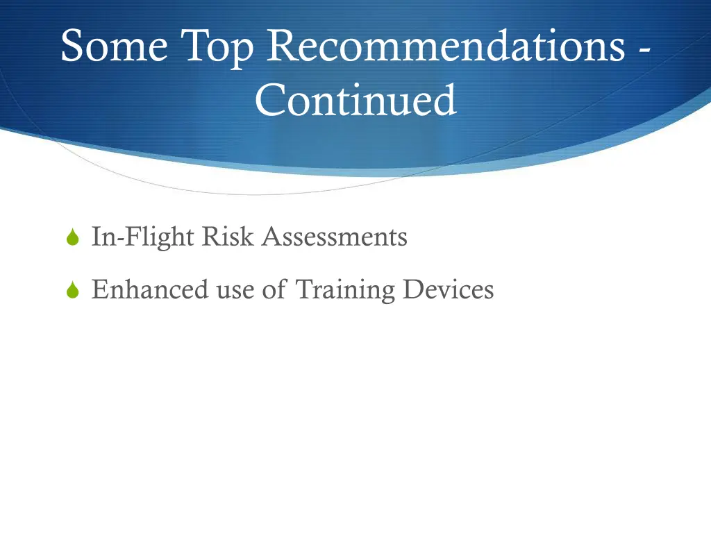 some top recommendations continued